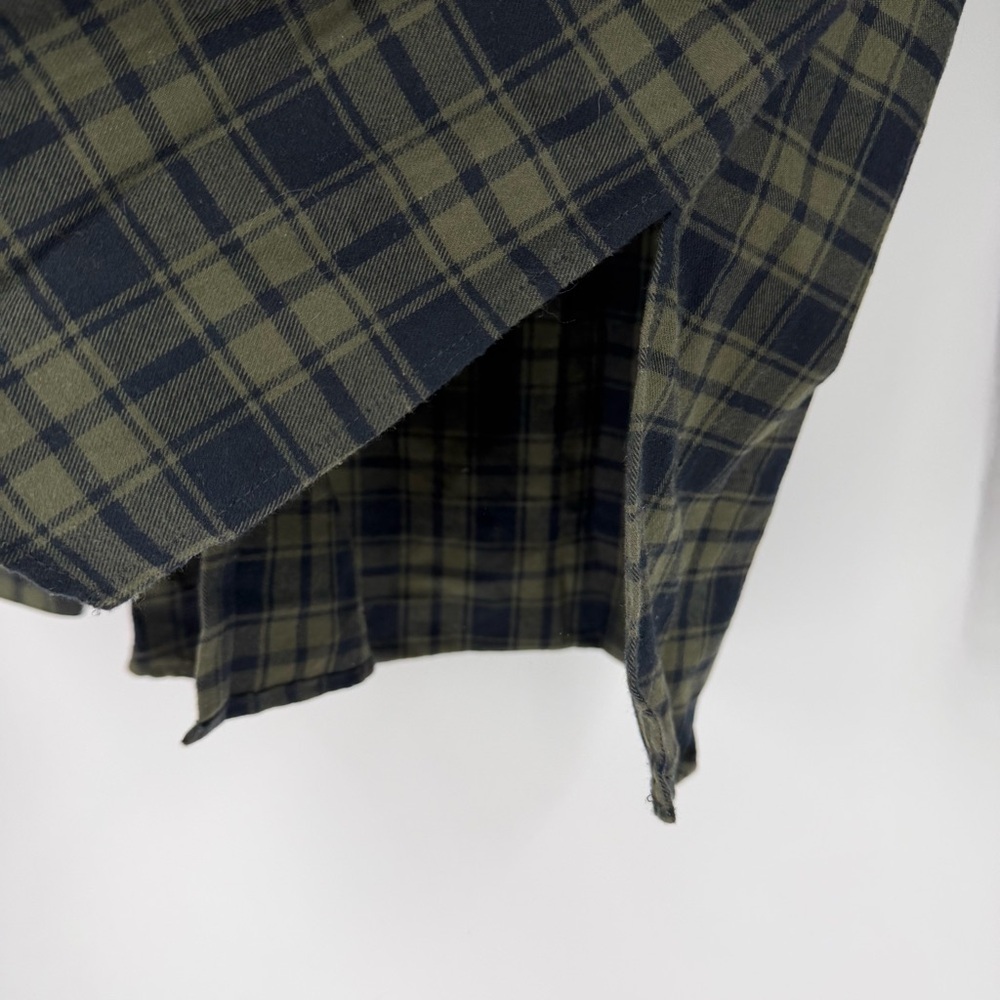 Two Thirty One Military Theme Patched Plaid Boyfriend Shirt Size M - Picture 5 of 11